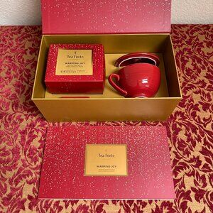 Tea Forte Warming Joy Gift Set Cup Lid Tea Tray 10 Organic Tea Infusers